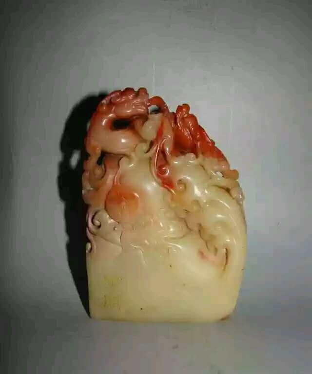 Excellent Chinese hand carved soapstone seal (1 of 2)