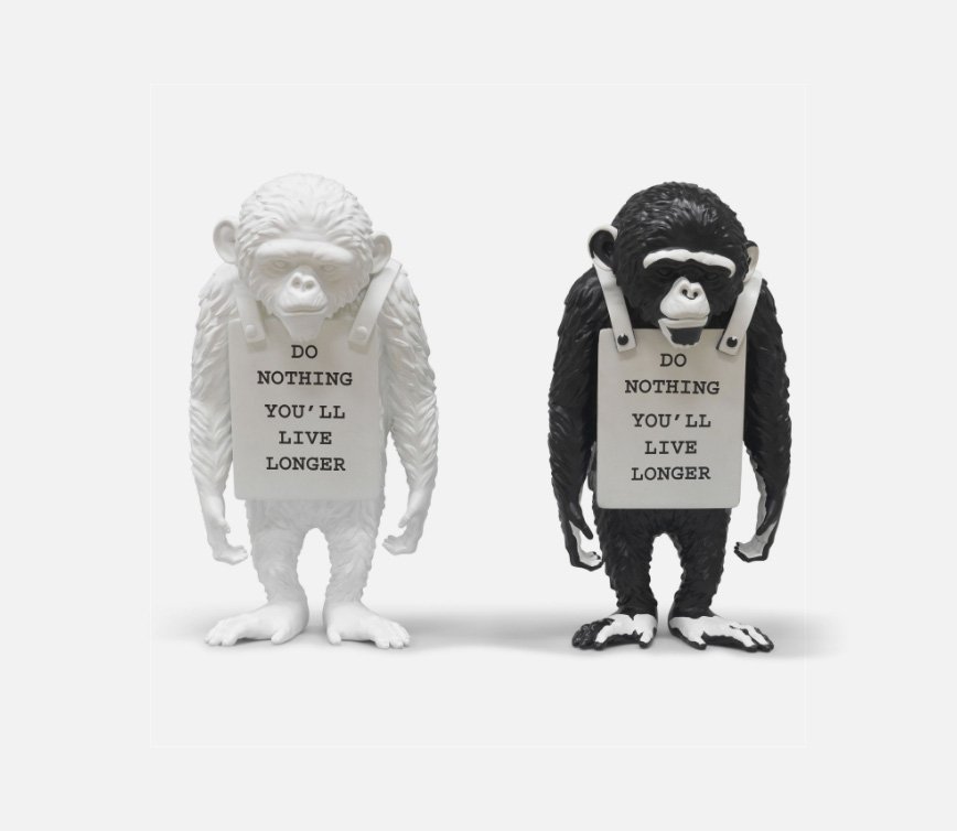 Banksy - Monkey Sign set of 2 (1 of 2)