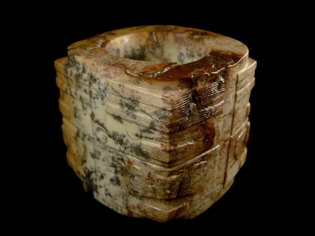 A Chinese Archaistic Jade Cong (1 of 7)