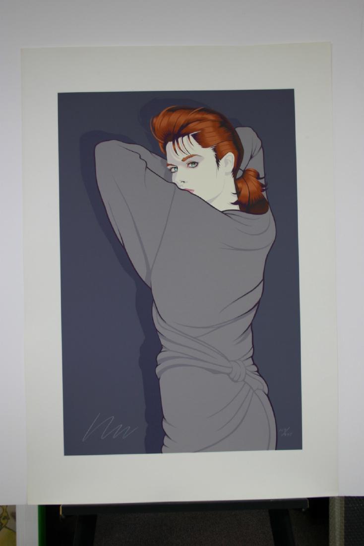 ROBERT BLUE, Title: Julia, Limited Edition Serigraph on: ROBERT BLUE, Title: Julia, Limited Edition Serigraph on paper. Artist Signed. Image size is 35" X 25"