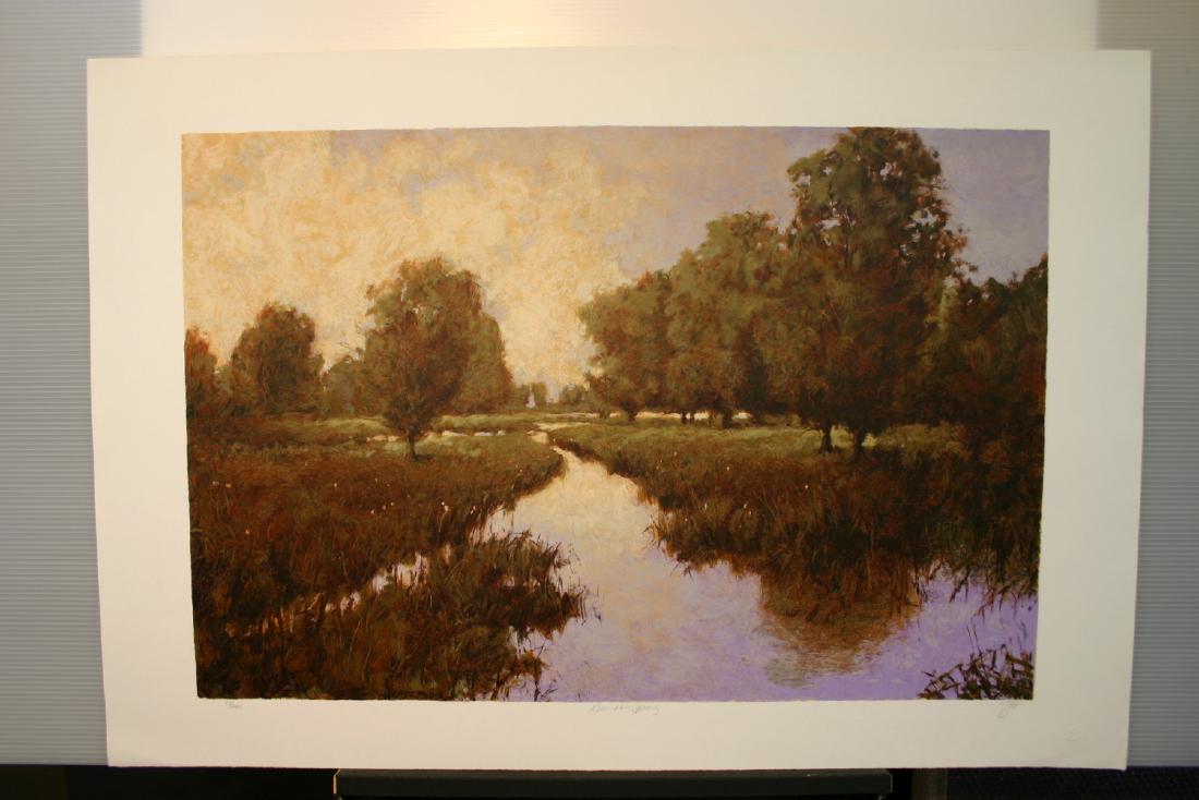 JUNE STRATTON, Title: Kennison Spring, Limited Edition: JUNE STRATTON, Title: Kennison Spring, Limited Edition serigraph on paper. Artist Signed. Image size is 24" X 36"