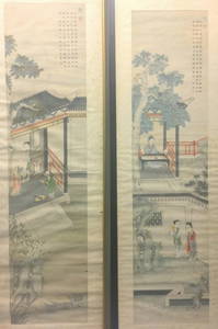 Two Chinese water color painting on paper, Signed Kang