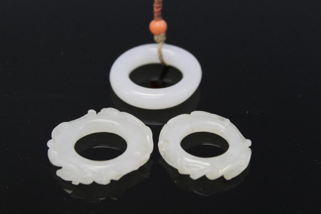 Three white jade rings. (1 of 2)