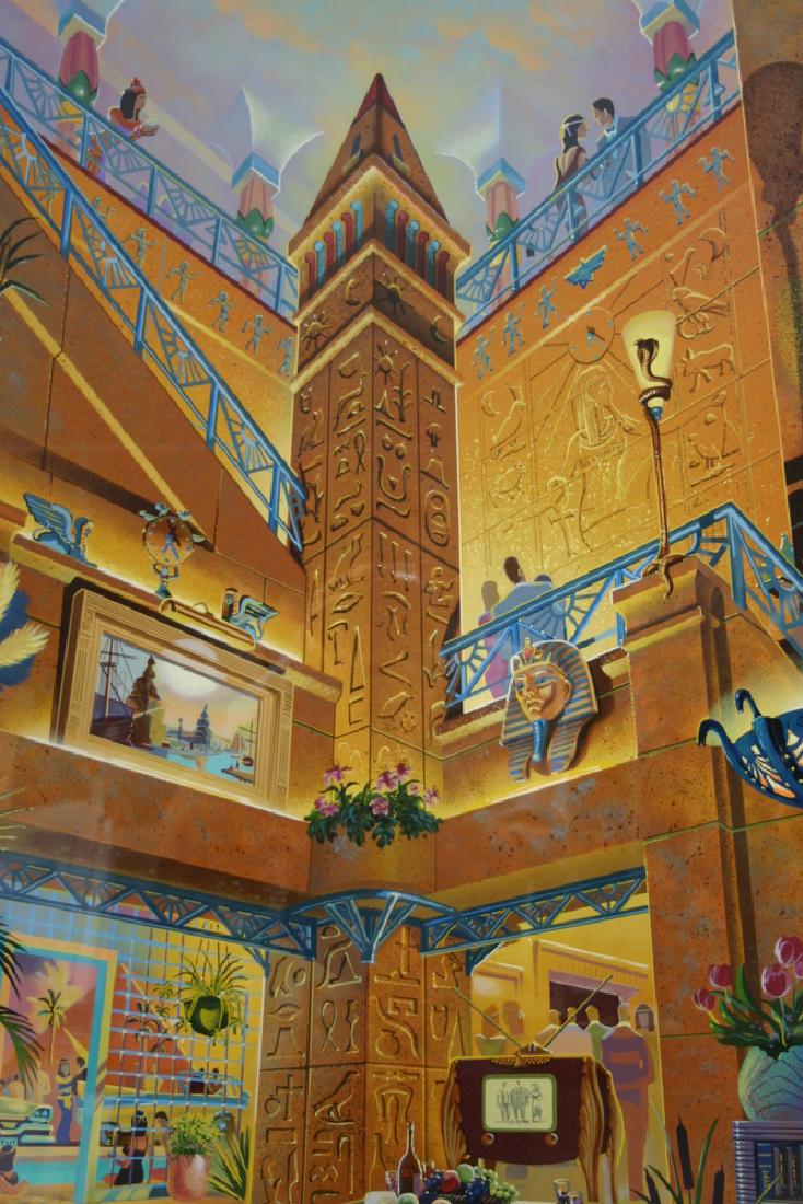 MICHAEL YOUNG, Title "Treasure of the Nile" Limited: MICHAEL YOUNG, Title "Treasure of the Nile" Limited edition serigraph on paper. Signed by the artist. Framed size 48" x 39"