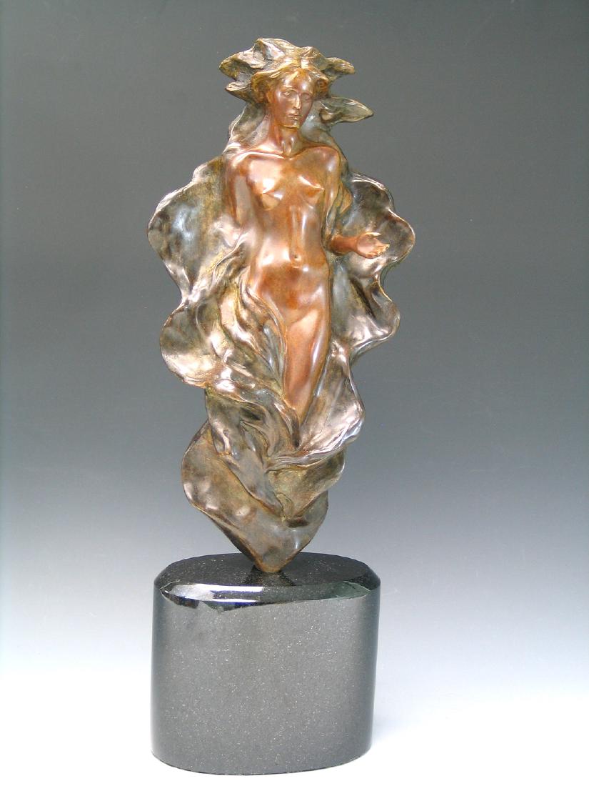 Woman with Outstretched Arm. Bronze Statue, by: Woman with Outstretched Arm. Bronze Statue, by Frederick Hart. Edition size 175. Inscriptions: Hart, Foundry Mark, copywrited 2002 F. Hart. Ht 20 1/2 in.