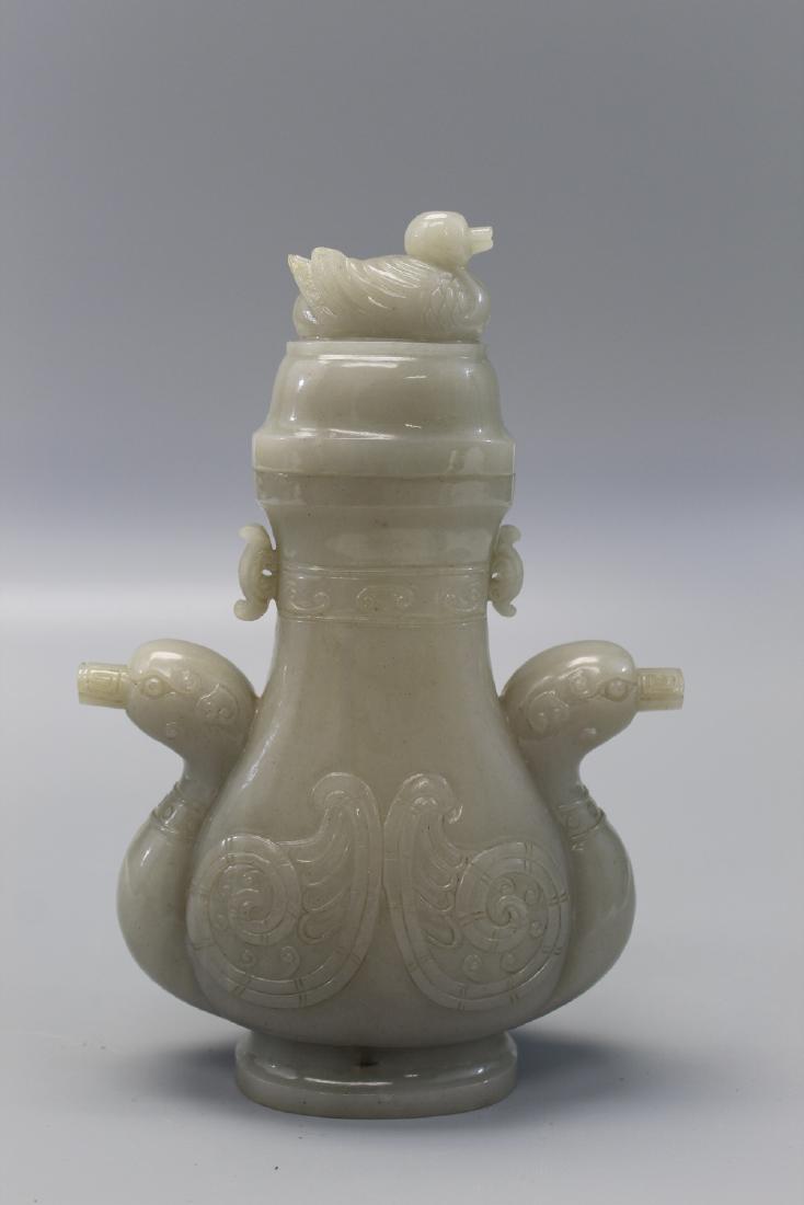 Chinese carved jade vase. (1 of 4)