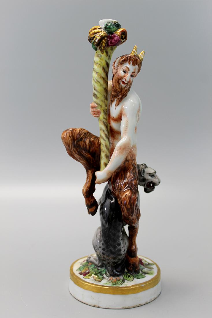 Antique Capodimonte Figurine of a Satyr Sitting on Grey (1 of 7)