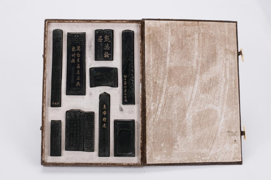 Ten Chinese ink sticks in a box. (1 of 4)