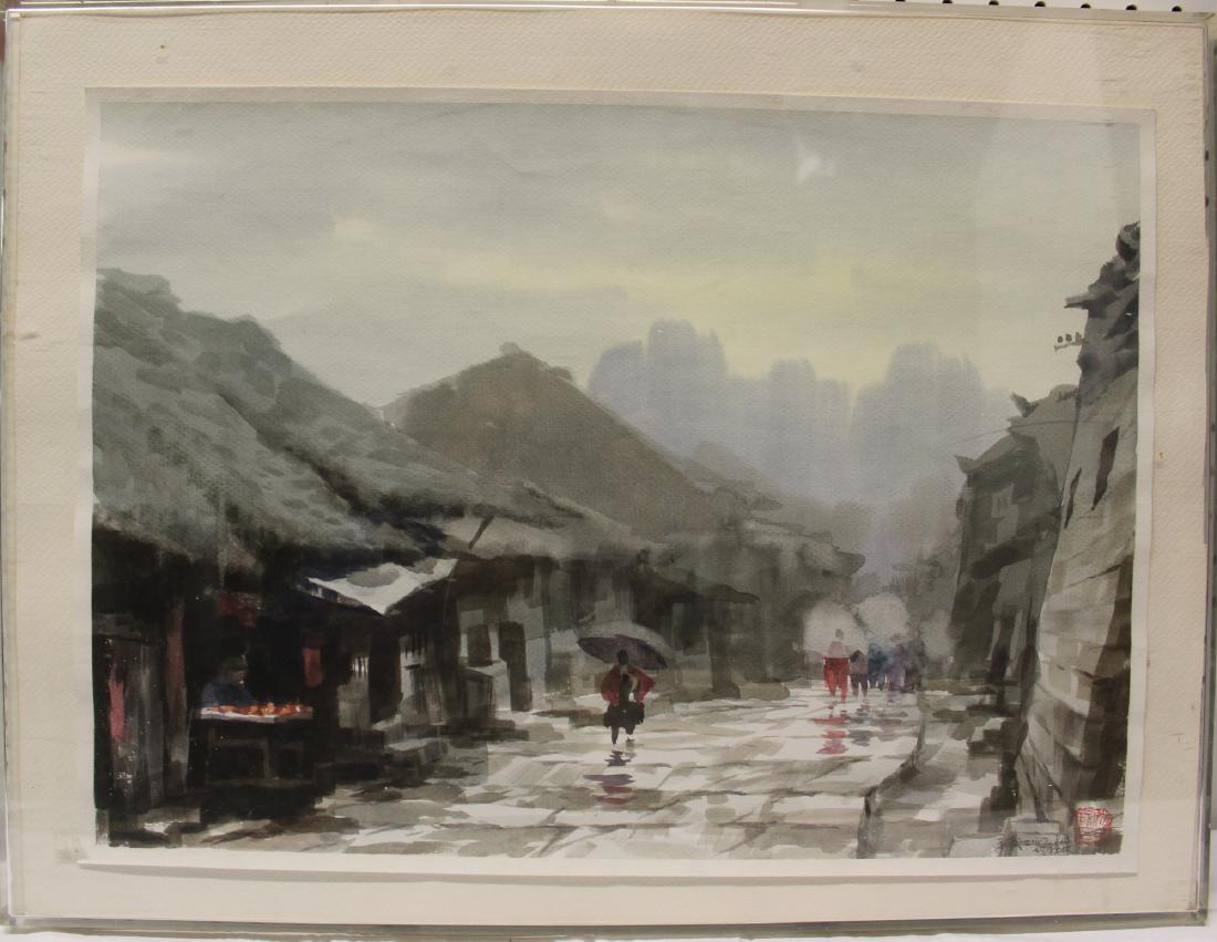 Chinese water color painting on paper, by Yang Yong: Chinese water color painting on paper, by Yang Yong Wei. Size 52 X 38 cm.