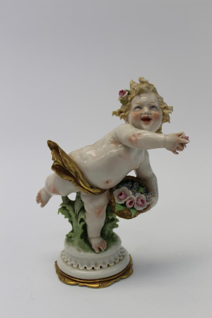 Vintage Capodemonte G. Cappe Putti Figurine Italy.: Vintage Capodemonte G. Cappe Putti Figurine Italy. H 14 cm.