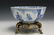 Chinese Blue and White Porcelain Bowl with Metal Stand.