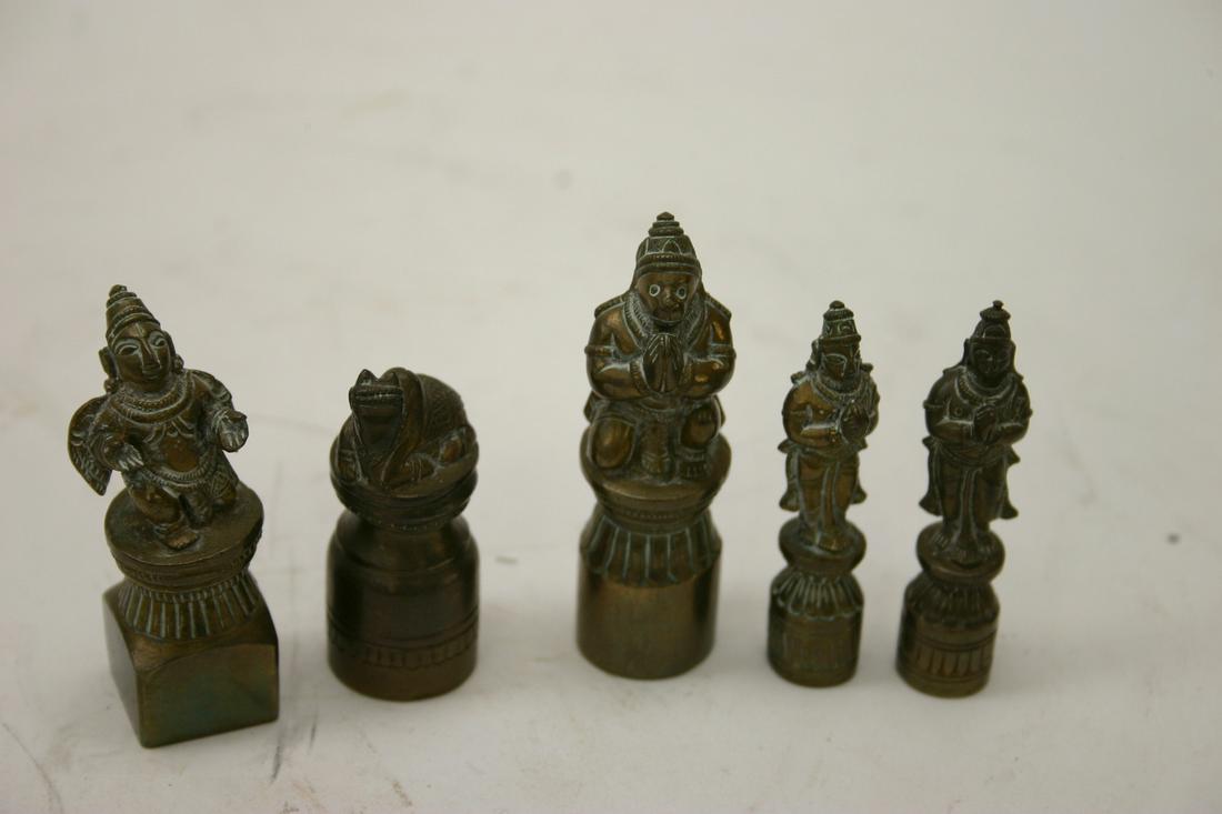Indian Brass Chess pieces: Indian Brass Chess pieces. 2.5" H