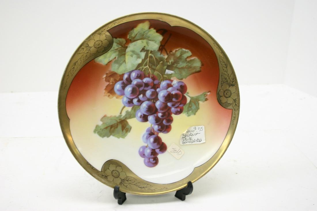 Hand painted bavarian plate: Hand painted bavarian plate. 8.5" Diam