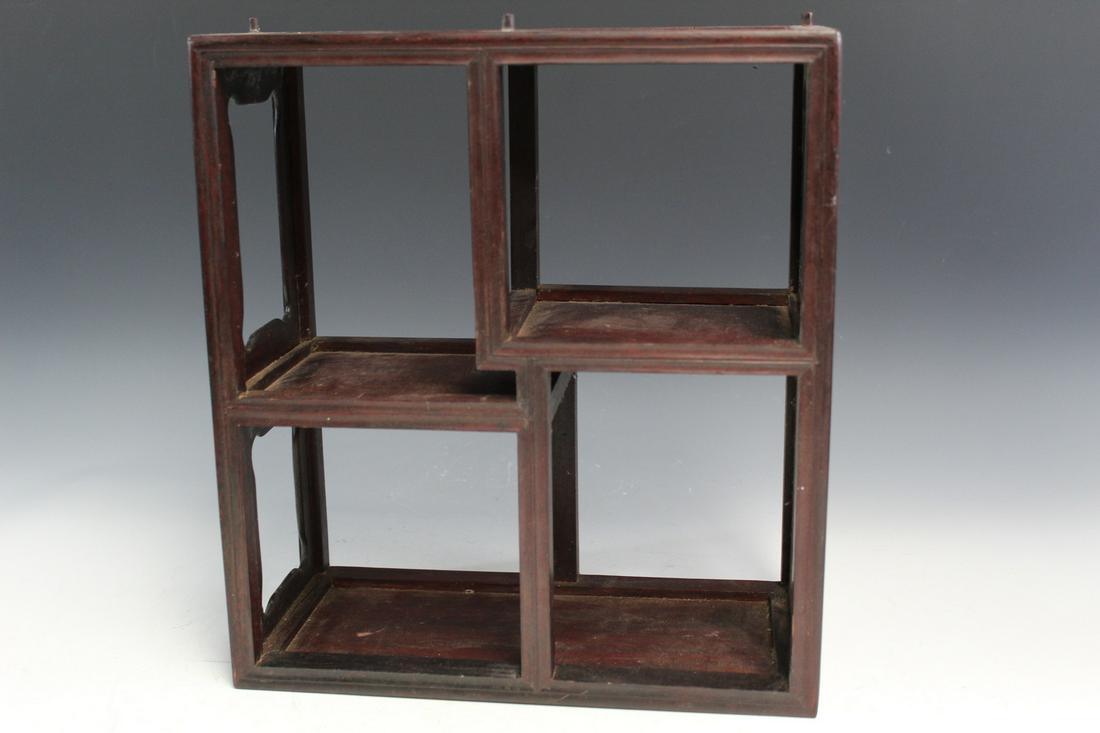 Chinese Rosewood Shelf: Chinese Rosewood Shelf. 34x14x31 cm