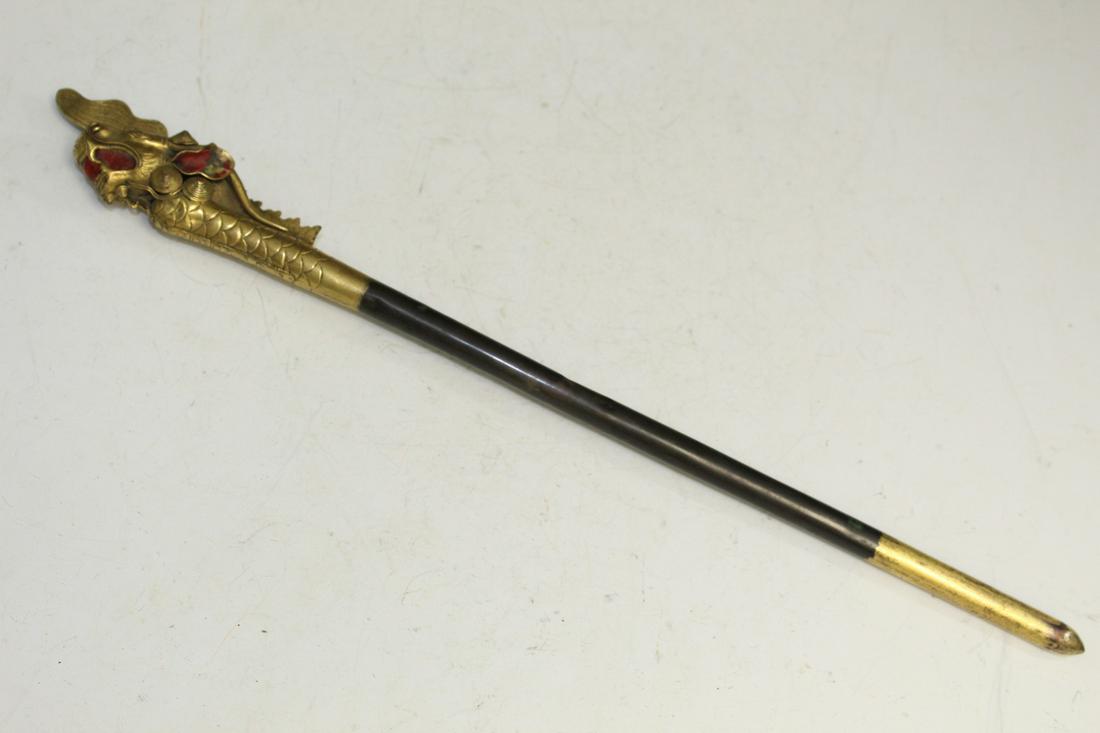 Korean Gold Gilt on Silver Hairpin. (1 of 3)