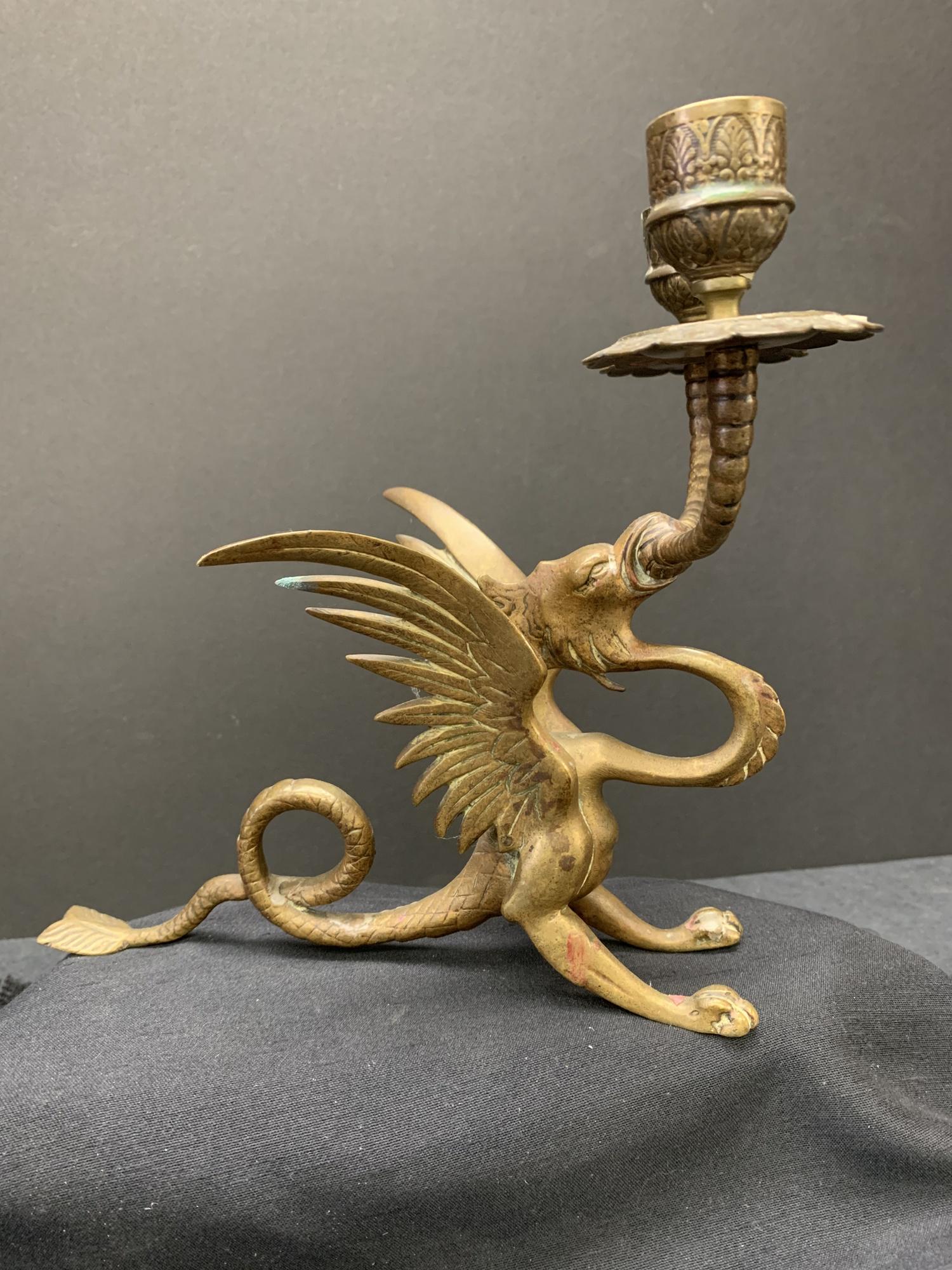 Bronze candlestick holder (1 of 2)