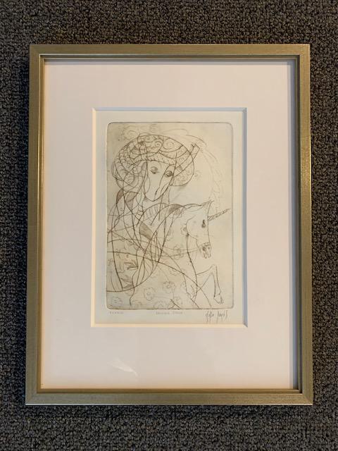 Csaba Markus limited edition etching "Unicorn Dance" (1 of 1)