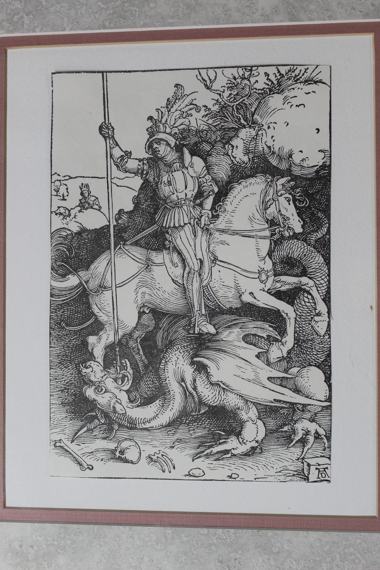 Print by Durer.: Print by Durer.. 14x20 cm. frame 36x41 cm