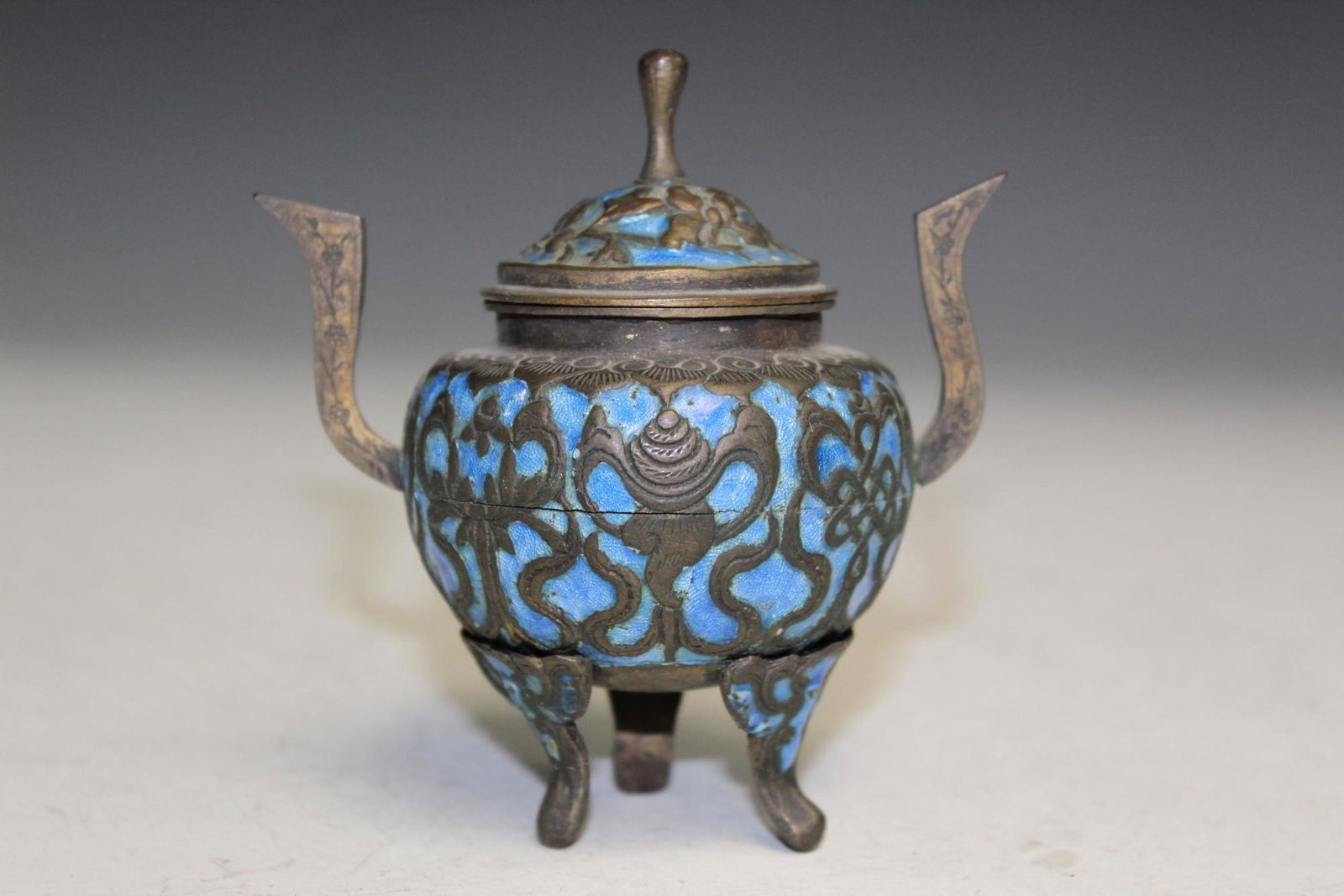 Chinese Enameled Small Incense Burner (1 of 3)