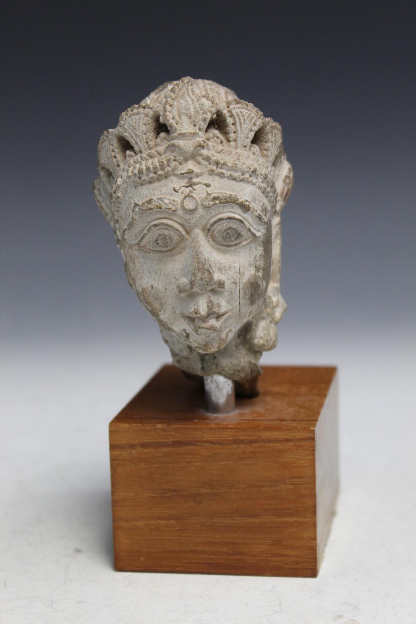 Indian Stone Buddha Head (1 of 4)