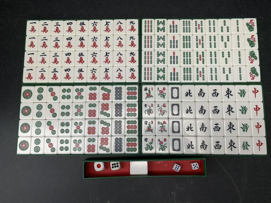 Mahjong Set: Mahjong Set. 1.5" x 7/8" x 1.25"/each tile