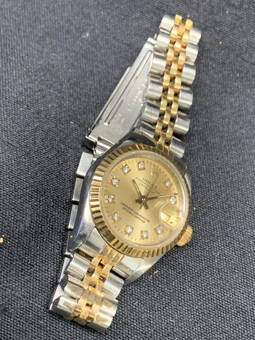 Rolex Two-Tone Datejust 69173 Diamond Dial Ladies Watch (1 of 2)