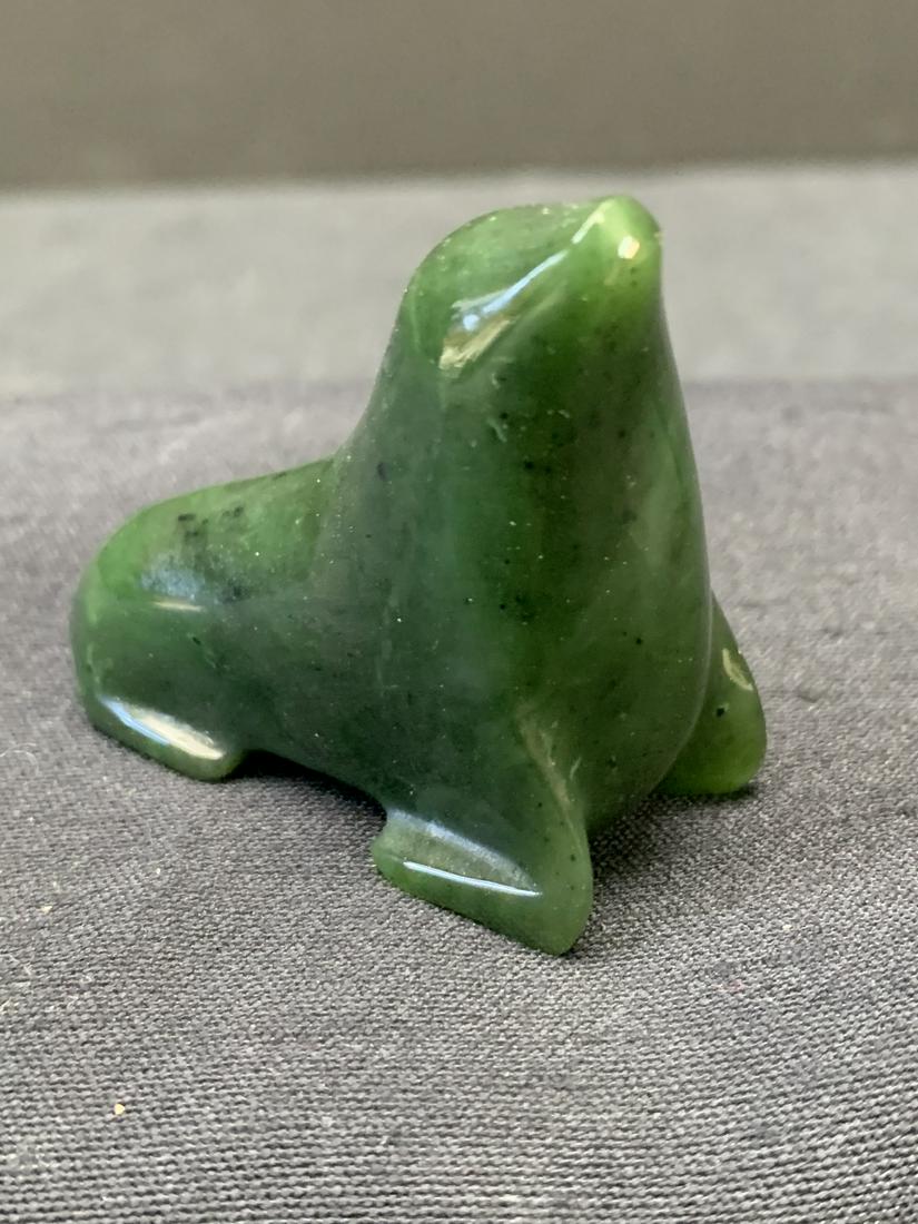 Alaskan jade carving signed (1 of 3)