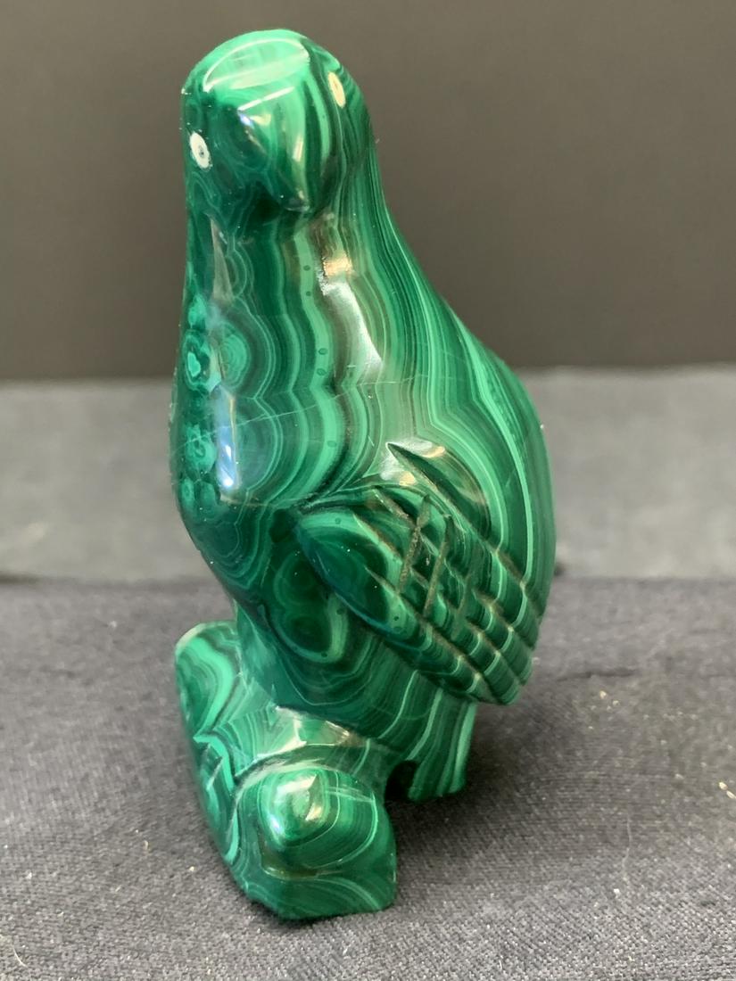 Malachite carving of an eagle: Malachite carving of an eagle. about 3.25" H