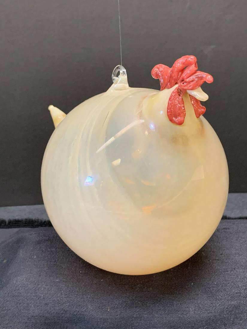 Italian Morano glass of a rooster: Italian Morano glass of a rooster. about 8" L