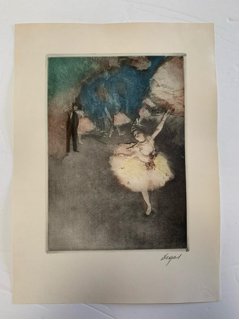 "The Star, Ballet Dancer" Etching, Bearing Signature (1 of 2)