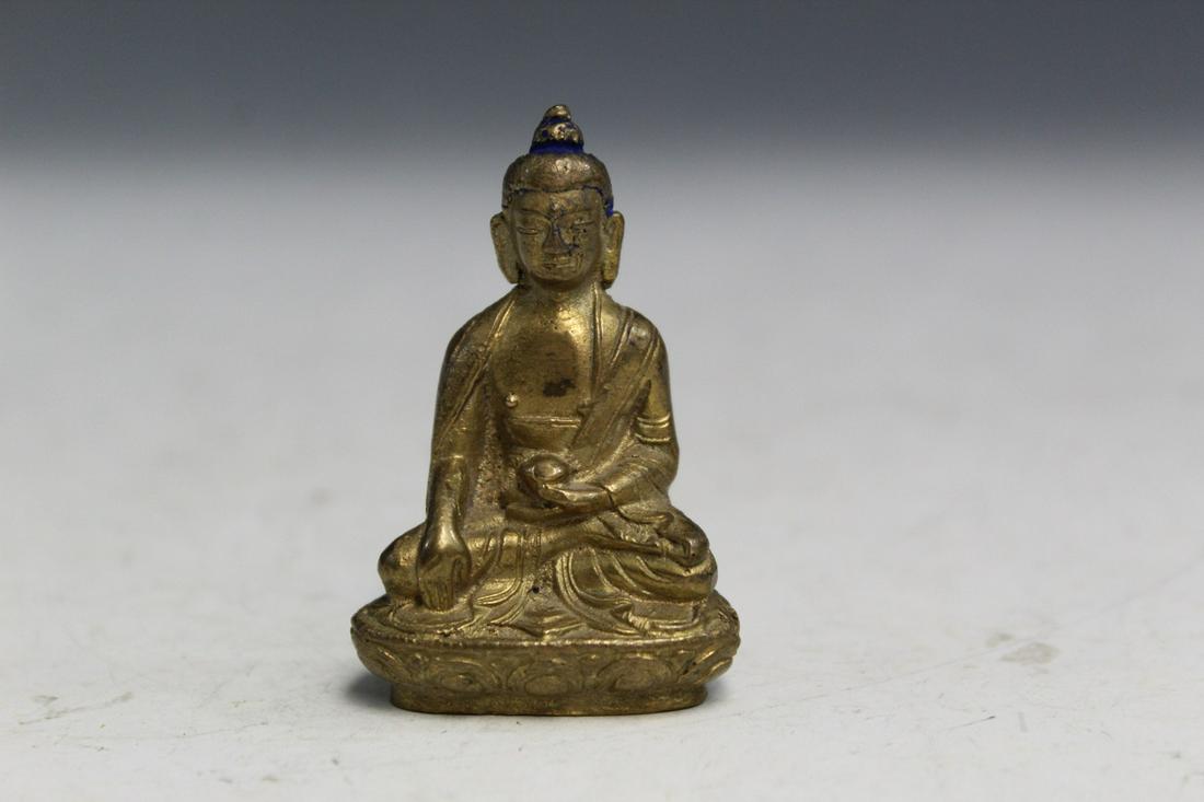 Chinese Small Bronze Buddha Statue (1 of 3)