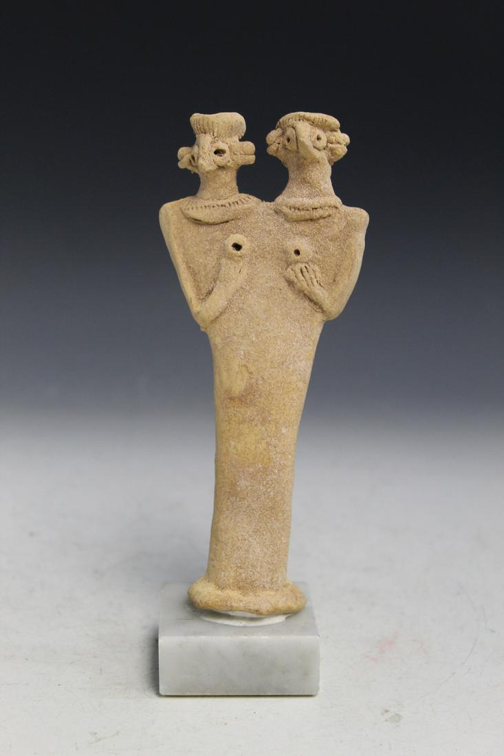 Syro-Hittite Pottery Fertility Figure.: Syro-Hittite Pottery Fertility Figure.. H 18 with Stand