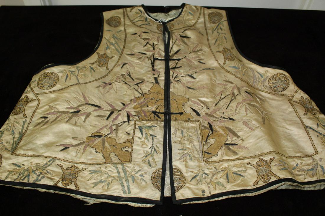 Antique Chinese Embroidery Vest (1 of 6)