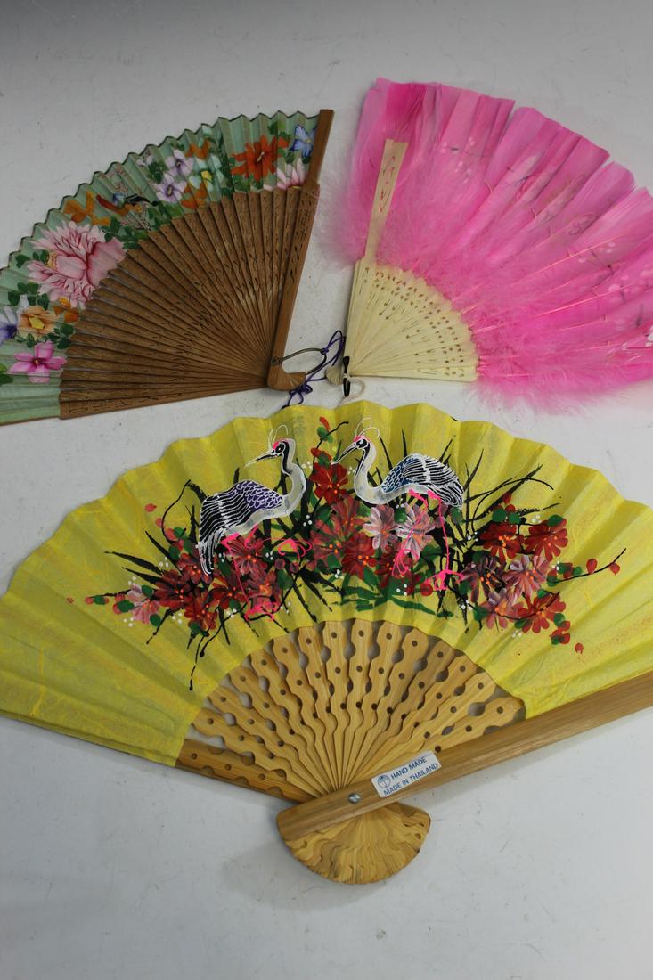 Three Vintage Asian Fans (1 of 4)