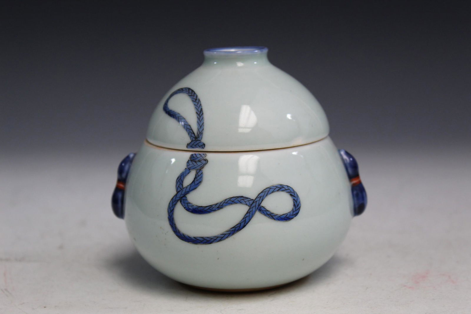 Japanese Celadon Glaze Double Gourd Vase (1 of 4)