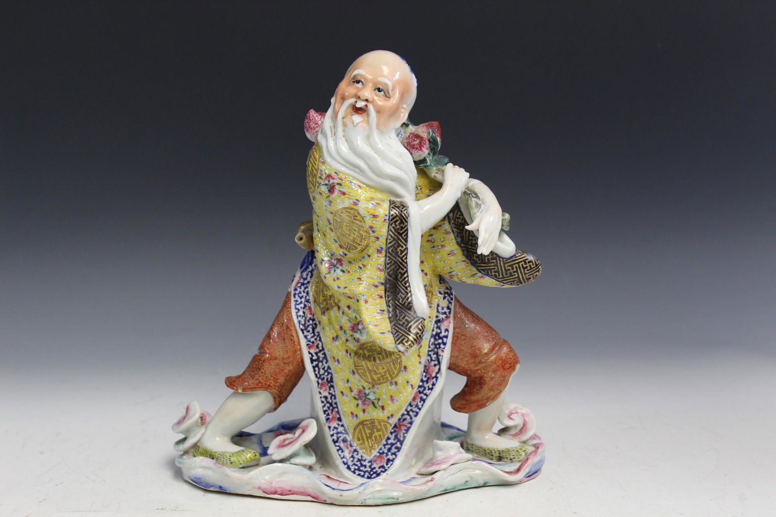 Chinese Famille Rose Porcelain Figure of an Old Man (1 of 9)