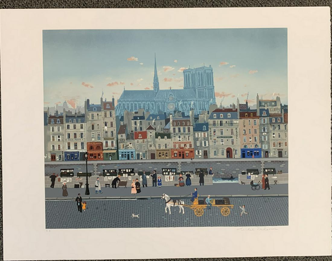 Michel Delacroix signed limited edition lithograph, (1 of 2)