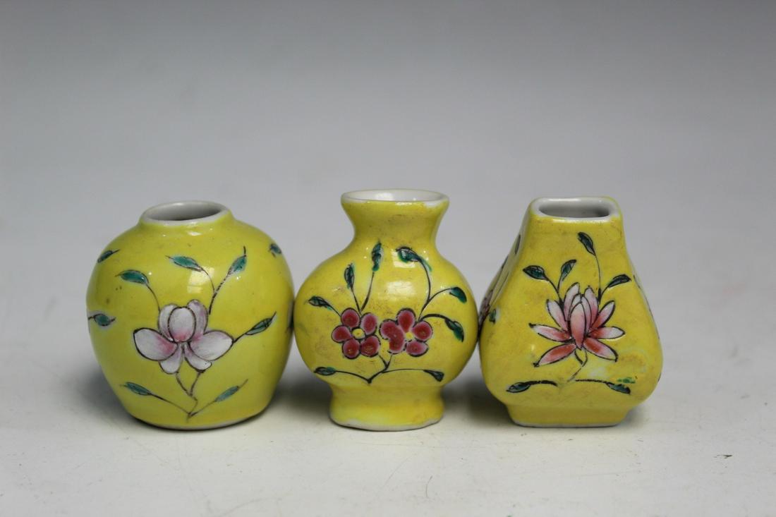 Three Chinese Miniature Porcelain Vases (1 of 4)