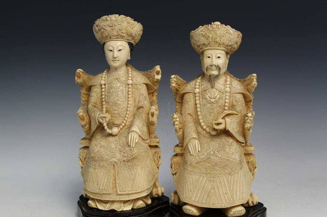 Two Chinese Carved Figures (1 of 8)