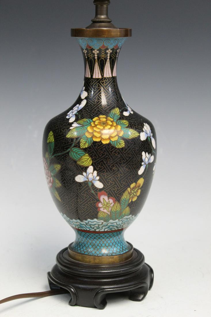 Chinese Cloisonne Vase Lamp (1 of 5)