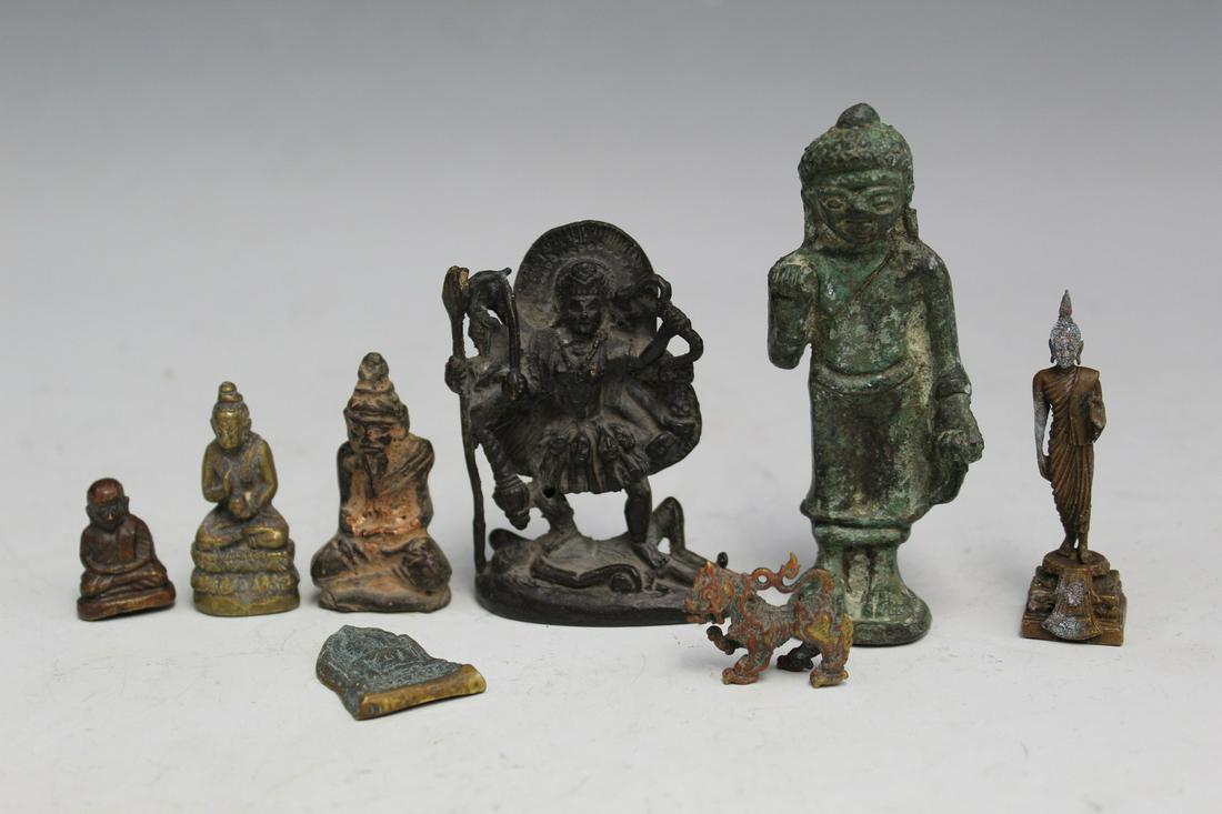 Group Lot of Asian Miniature Metal Figurines (1 of 5)