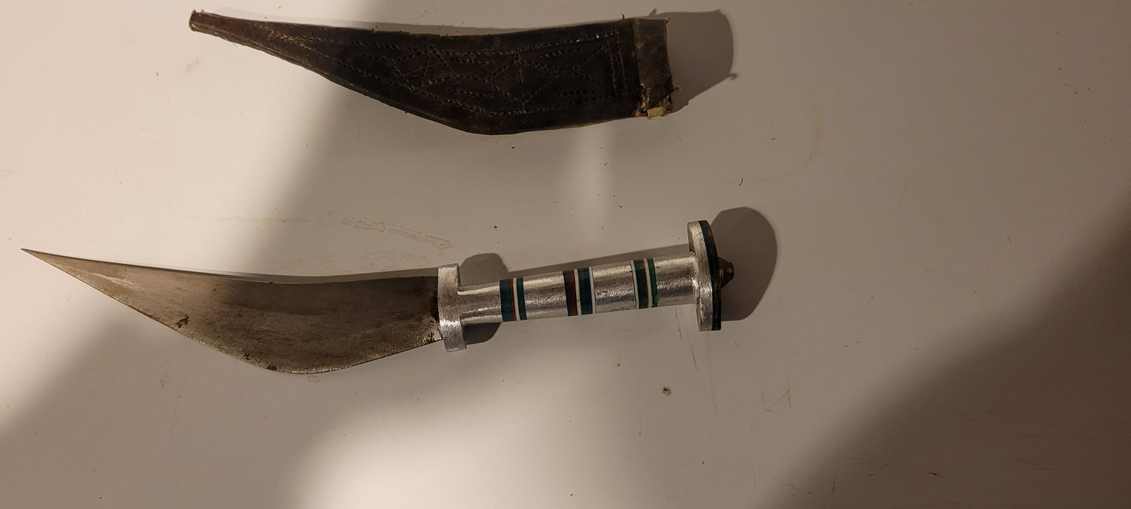Dagger with sheath from Yemen: Dagger with sheath from Yemen. Length 9.5".