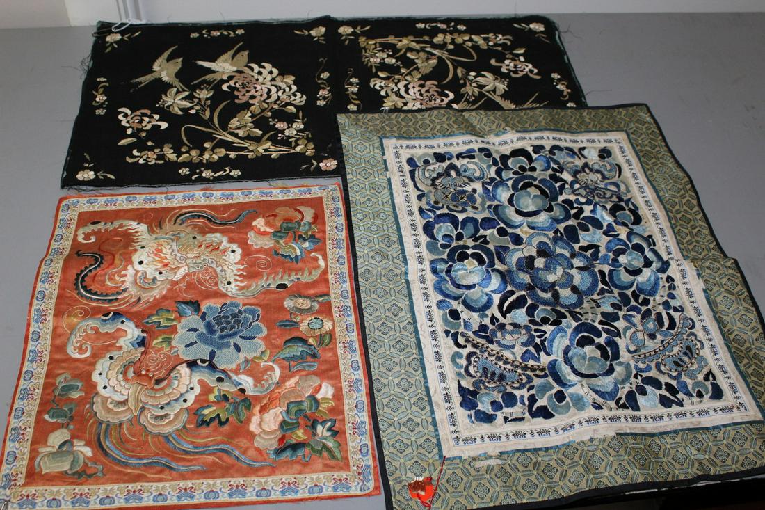 Three Chinese Embroidery Pieces (1 of 5)