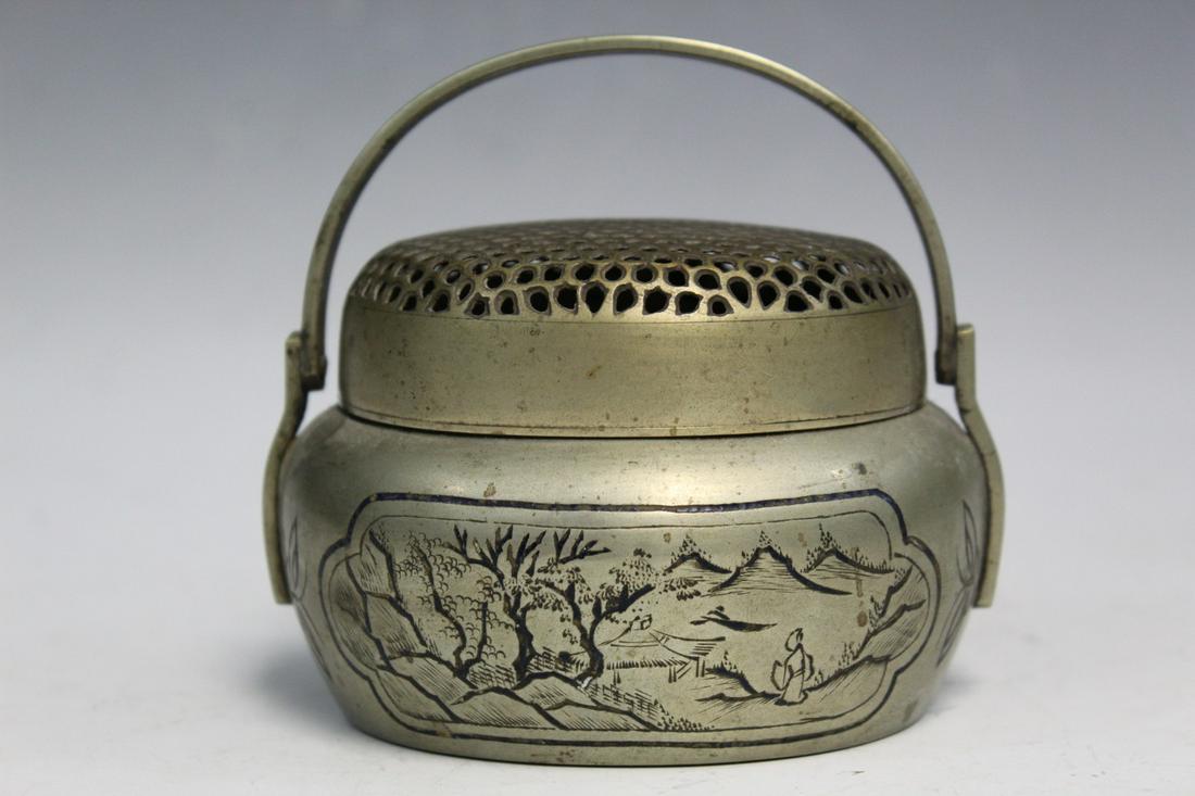 Chinese Baitong Hand warmer: Chinese Baitong Hand warmer. 10x8x6 cm