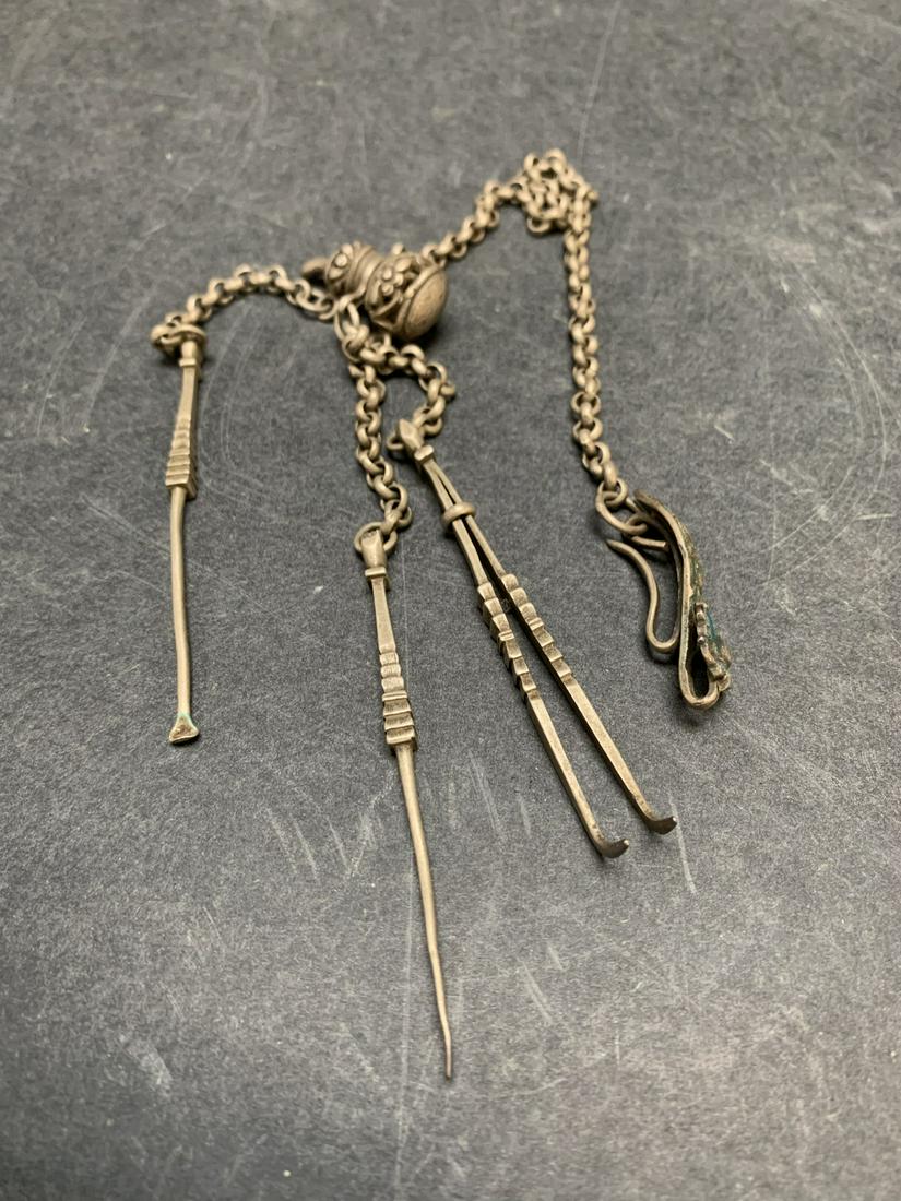 Chinese 800 Silver Assorted Tool Chain - AS IS (1 of 1)