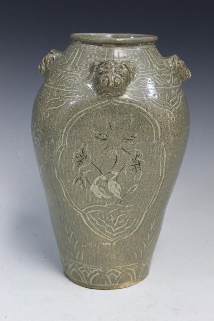 Korean Celadon Pottery Vase (1 of 9)
