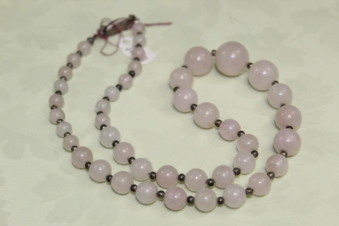 Rose Quartz Beads Necklace (1 of 4)