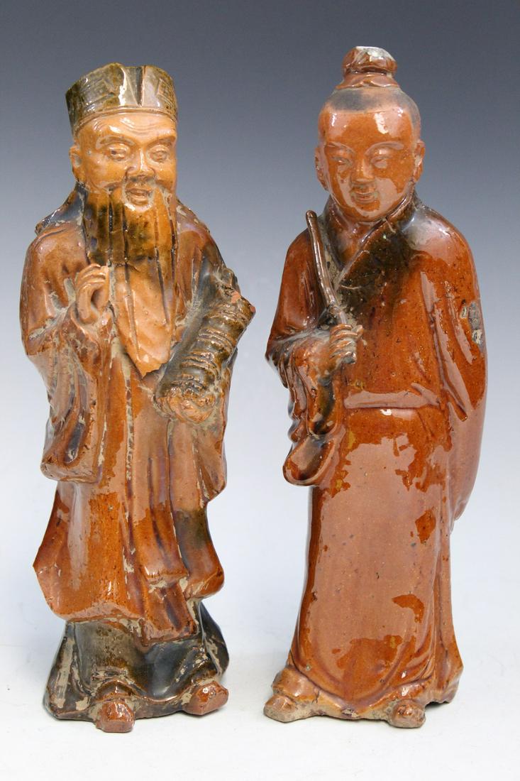 Two Chinese Pottery Figures (1 of 7)