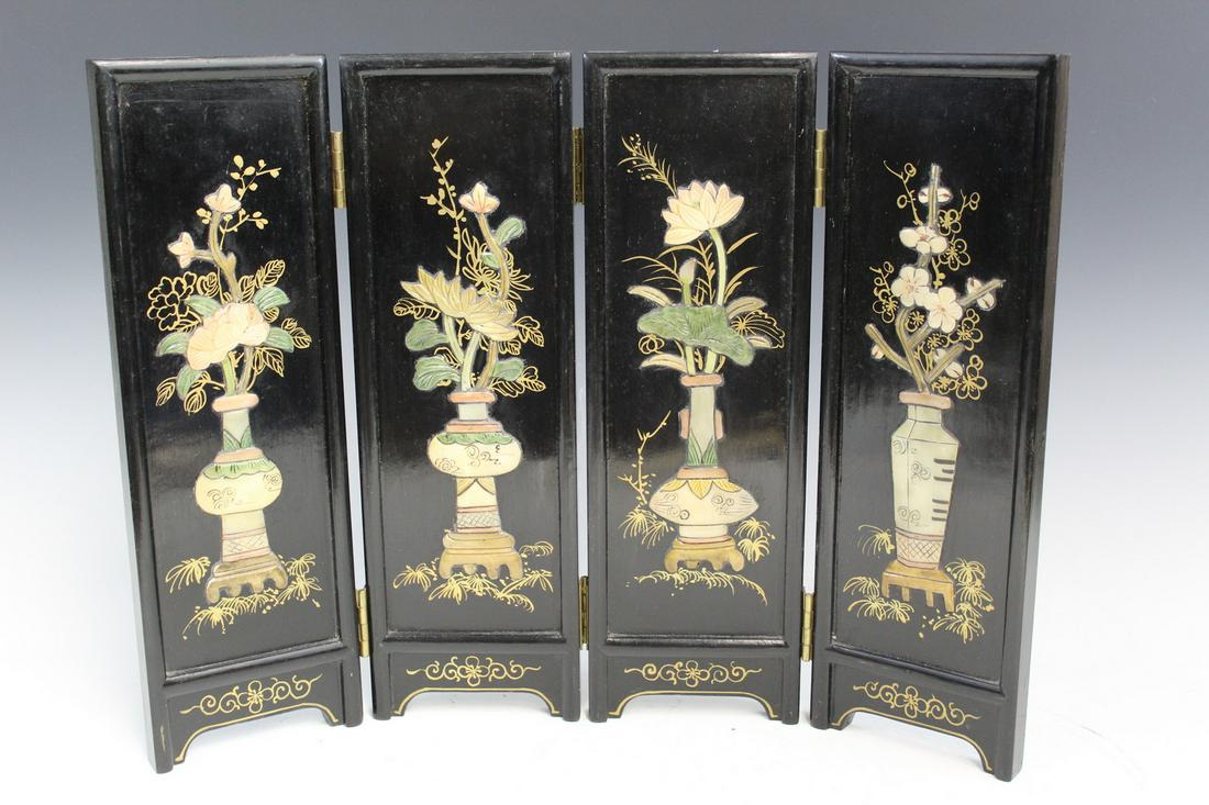 Chinese Wood Table Screen. (1 of 6)