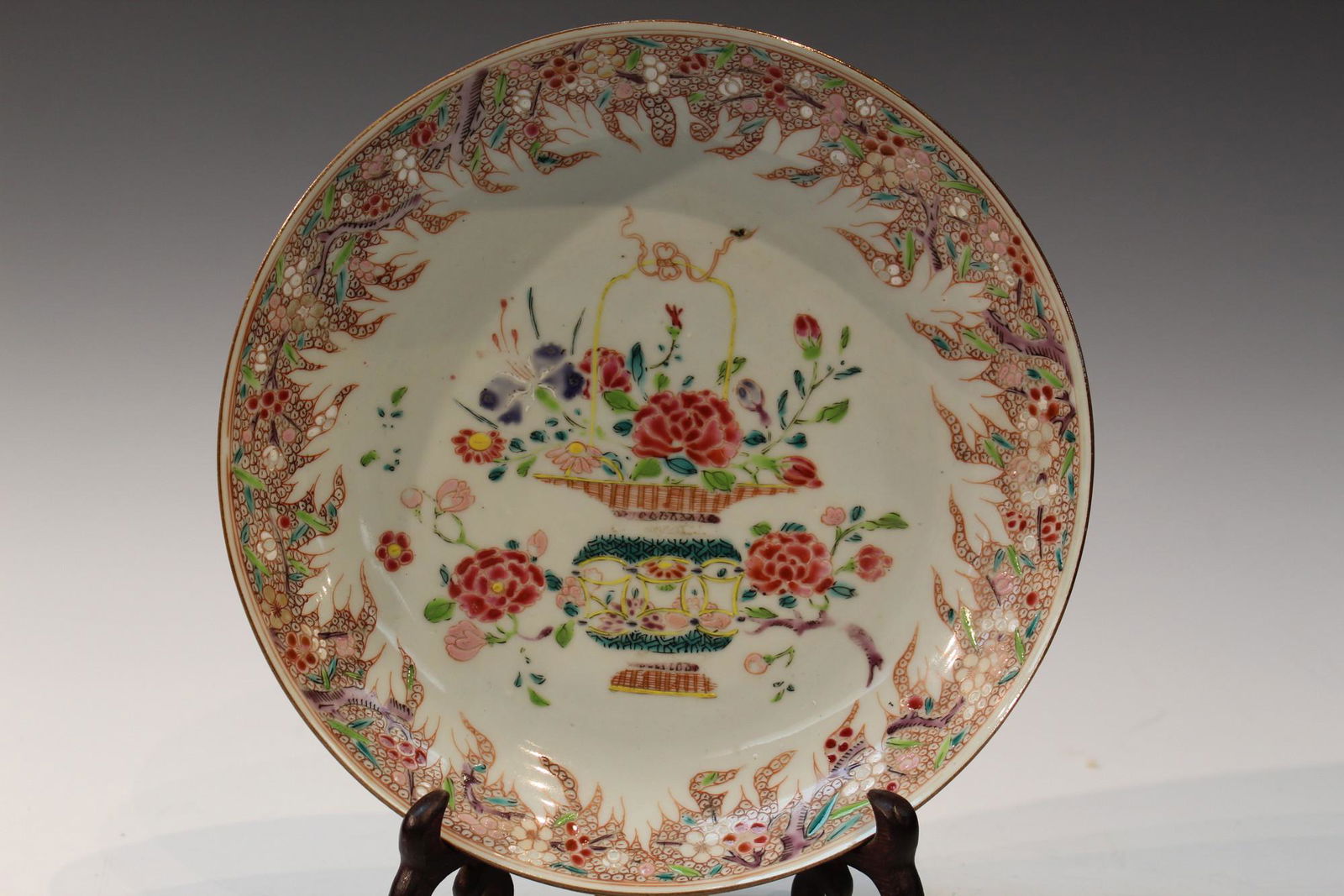 Chinese Famille Rose Export 18th Century Porcelain Dish (1 of 4)